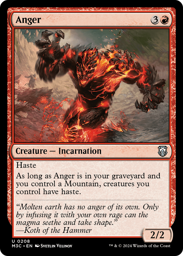 Anger (Ripple Foil) [Modern Horizons 3 Commander] | Gear Gaming Fayetteville