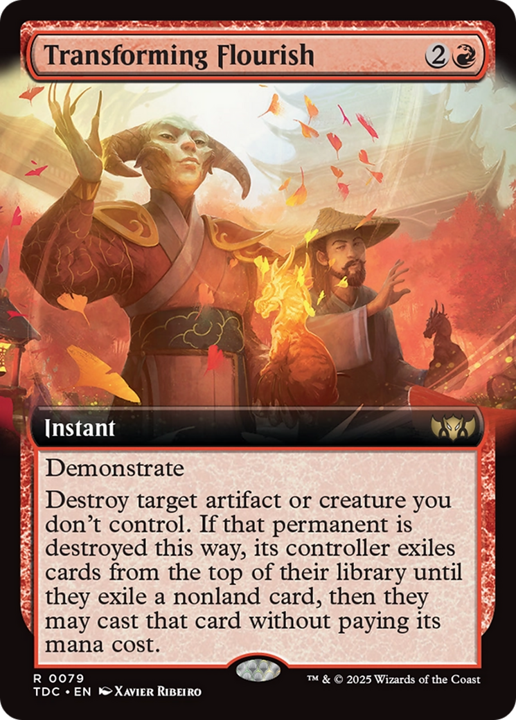 Transforming Flourish (Extended Art) [Tarkir: Dragonstorm Commander] | Gear Gaming Fayetteville