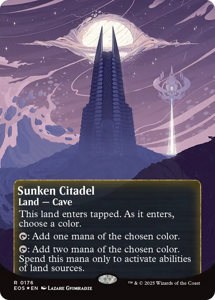 Sunken Citadel (0176) (Borderless) (Galaxy Foil) [Edge of Eternities: Stellar Sights] | Gear Gaming Fayetteville