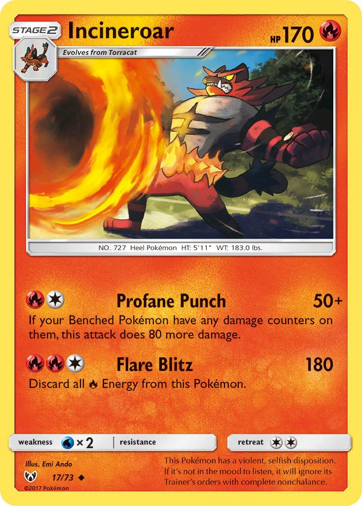 Incineroar (17/73) [Sun & Moon: Shining Legends] | Gear Gaming Fayetteville