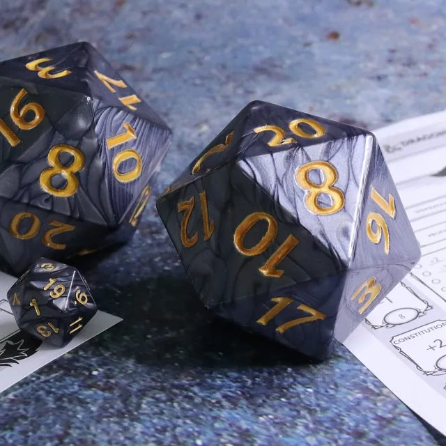 55mm Titan Black Pearl D20 | Gear Gaming Fayetteville