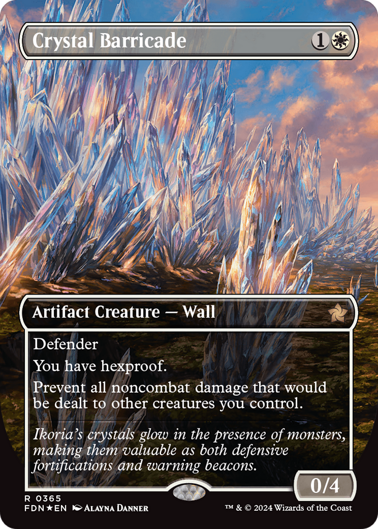 Crystal Barricade (Borderless) (Mana Foil) [Foundations] | Gear Gaming Fayetteville