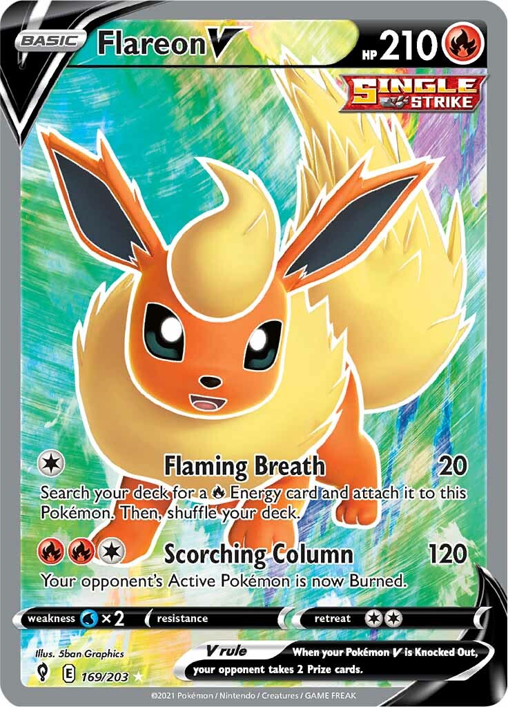 Flareon V (169/203) [Sword & Shield: Evolving Skies] | Gear Gaming Fayetteville