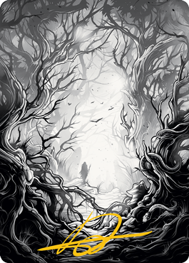 Forest 1 Art Card (Gold-Stamped Signature) [Innistrad: Midnight Hunt Art Series] | Gear Gaming Fayetteville