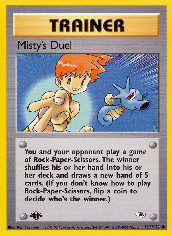 Misty's Duel (123/132) [Gym Heroes 1st Edition] | Gear Gaming Fayetteville
