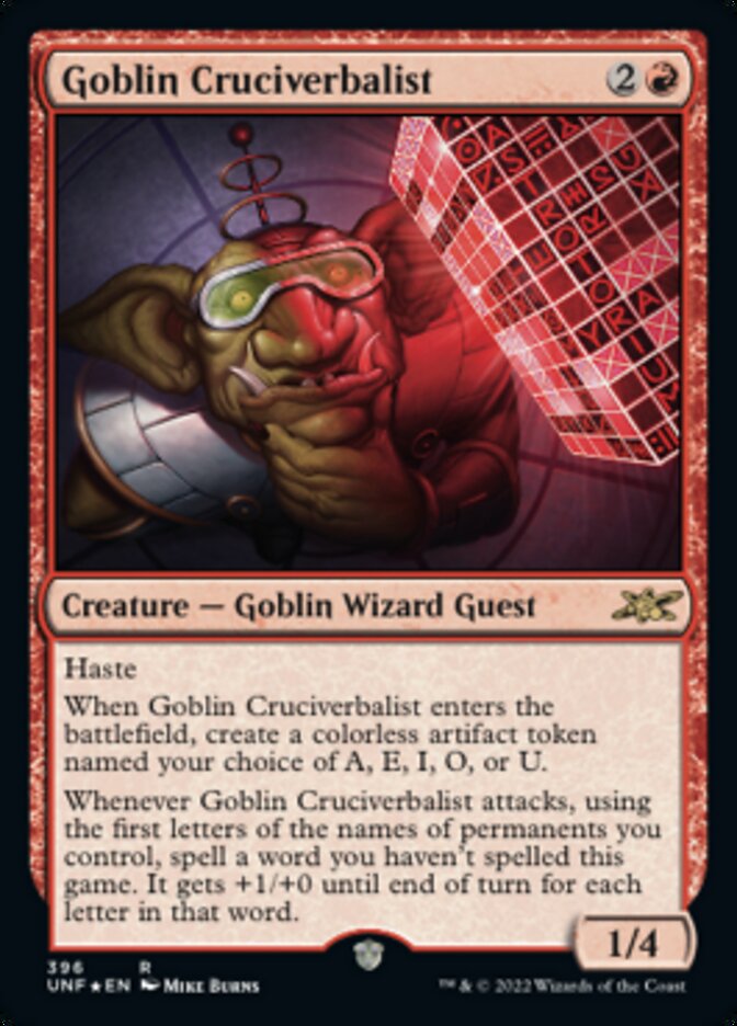 Goblin Cruciverbalist (Galaxy Foil) [Unfinity] | Gear Gaming Fayetteville