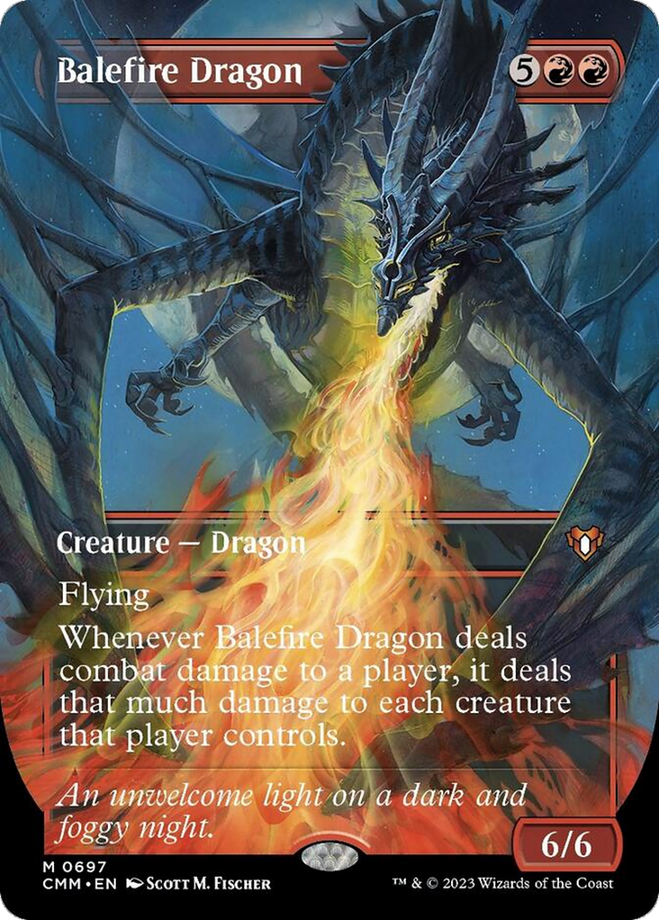 Balefire Dragon (Borderless Alternate Art) [Commander Masters] | Gear Gaming Fayetteville