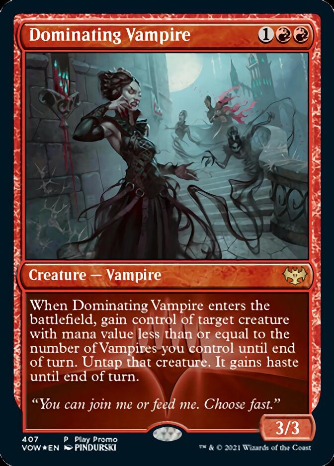 Dominating Vampire (Play Promo) [Innistrad: Crimson Vow Promos] | Gear Gaming Fayetteville