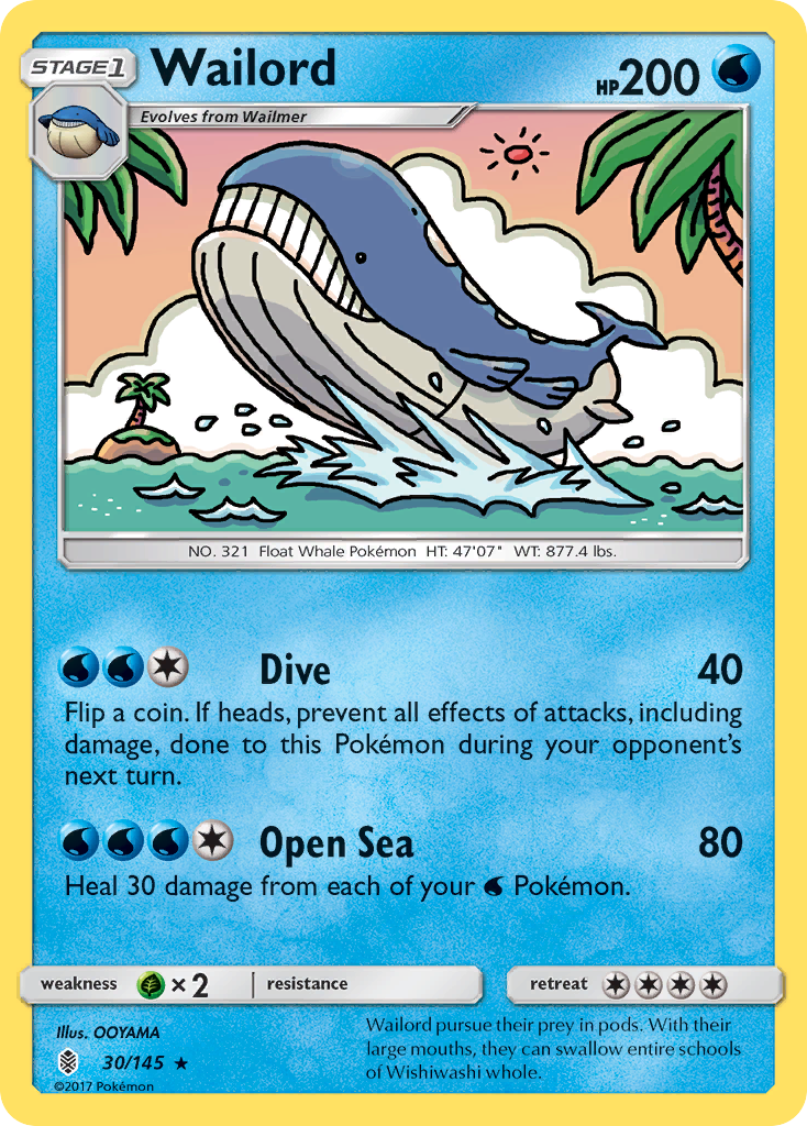 Wailord (30/145) [Sun & Moon: Guardians Rising] | Gear Gaming Fayetteville