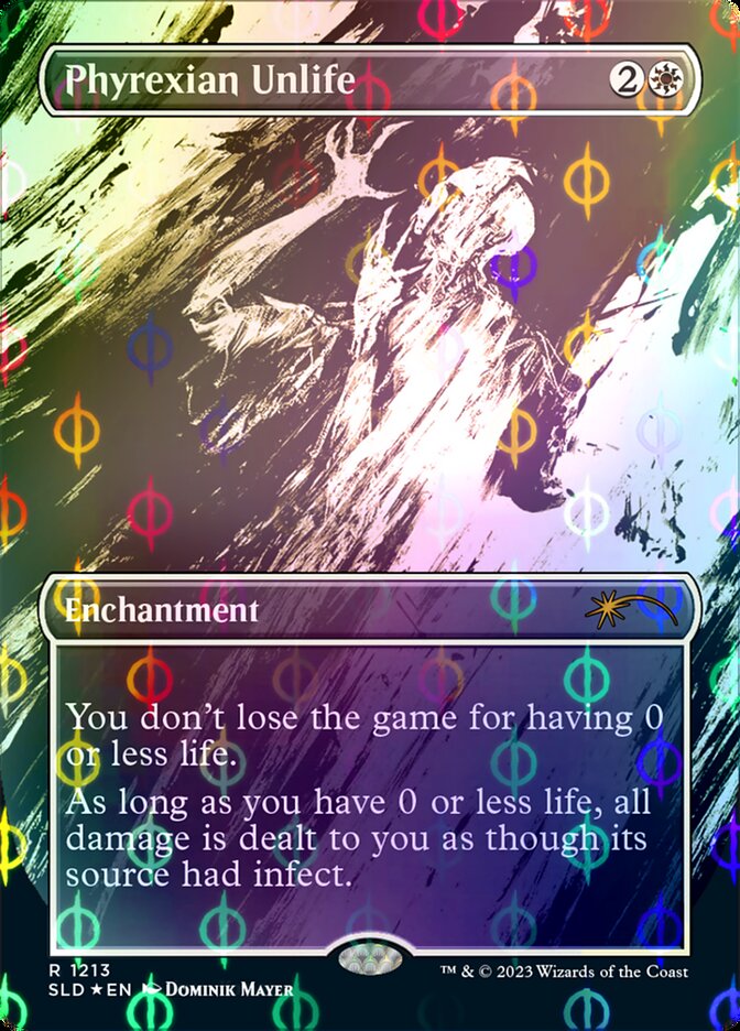 Phyrexian Unlife (Borderless Ichor Step-and-Compleat Foil) [Secret Lair Drop Series] | Gear Gaming Fayetteville