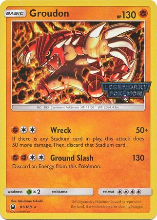 Groudon (81/168) (Cosmos Holo GameStop Promo) [Sun & Moon: Celestial Storm] | Gear Gaming Fayetteville