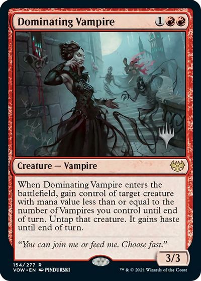 Dominating Vampire (Promo Pack) [Innistrad: Crimson Vow Promos] | Gear Gaming Fayetteville