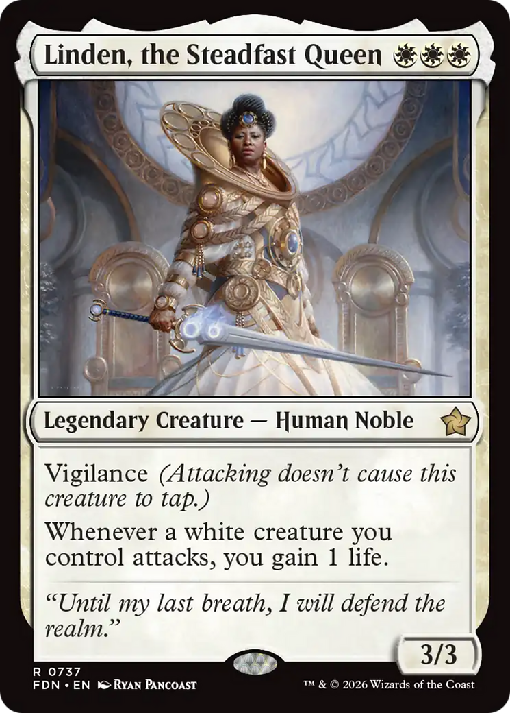 Linden, the Steadfast Queen (0737) [Foundations] | Gear Gaming Fayetteville