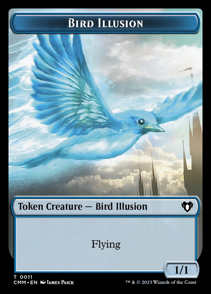 Treasure // Bird Illusion Double-Sided Token [Commander Masters Tokens] | Gear Gaming Fayetteville