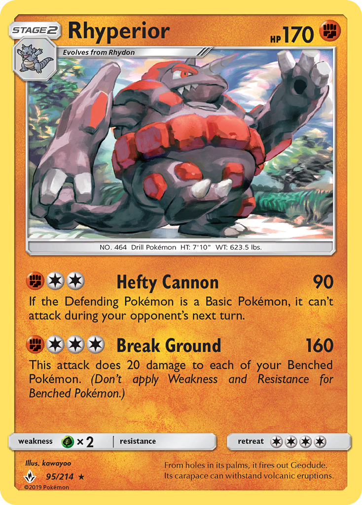 Rhyperior (95/214) [Sun & Moon: Unbroken Bonds] | Gear Gaming Fayetteville