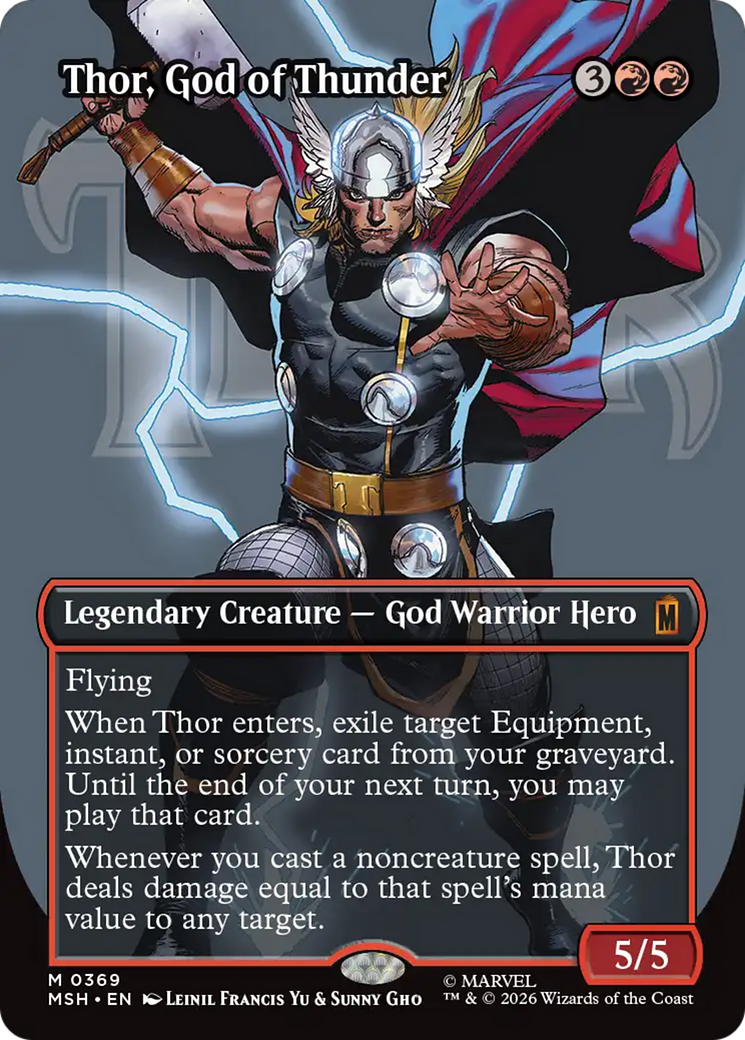 Thor, God of Thunder (Borderless) (0369) [Marvel Super Heroes] | Gear Gaming Fayetteville