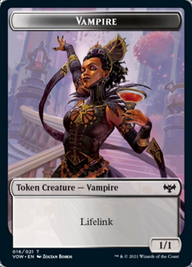 Human (001) // Vampire (016) Double-Sided Token [Innistrad: Crimson Vow Tokens] | Gear Gaming Fayetteville