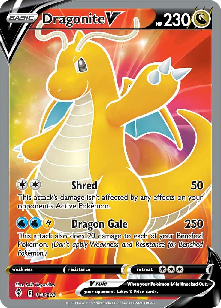 Dragonite V (191/203) [Sword & Shield: Evolving Skies] | Gear Gaming Fayetteville