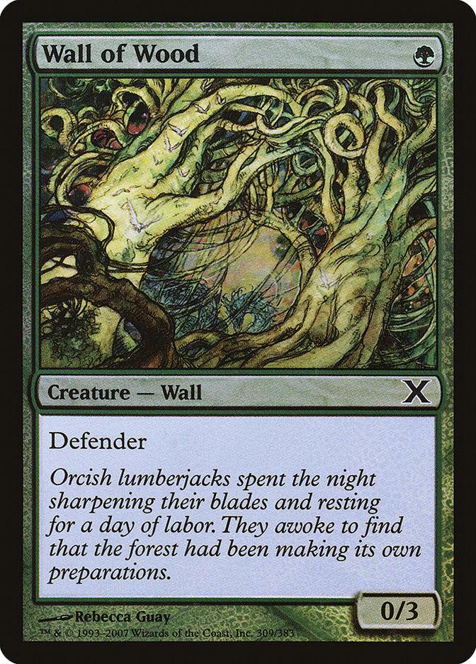 Wall of Wood (Premium Foil) [Tenth Edition] | Gear Gaming Fayetteville
