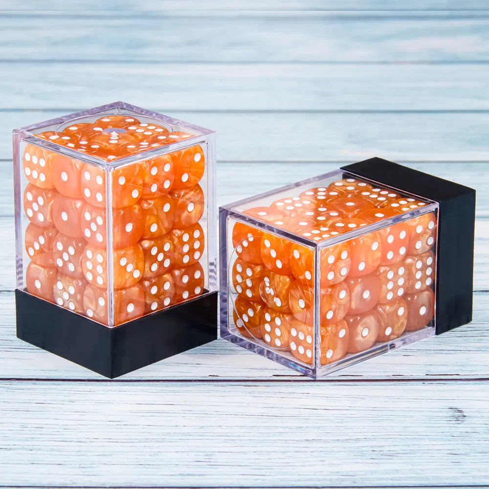 Orange Pearl 12mm D6 block of 36 dice | Gear Gaming Fayetteville