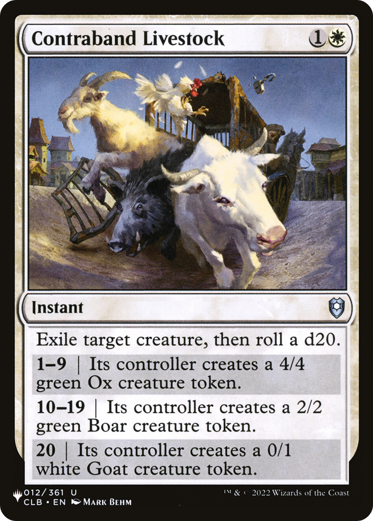 Contraband Livestock [The List Reprints] | Gear Gaming Fayetteville