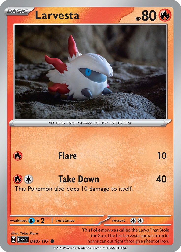 Larvesta (040/197) [Scarlet & Violet: Obsidian Flames] | Gear Gaming Fayetteville