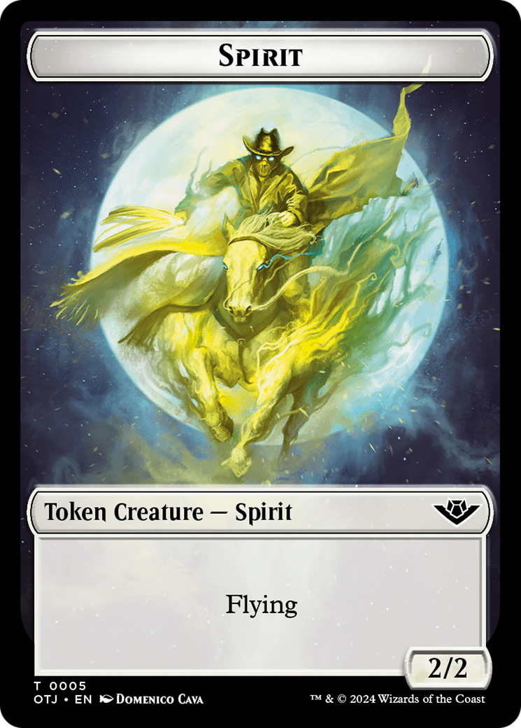 Spirit Token [Outlaws of Thunder Junction Tokens] | Gear Gaming Fayetteville