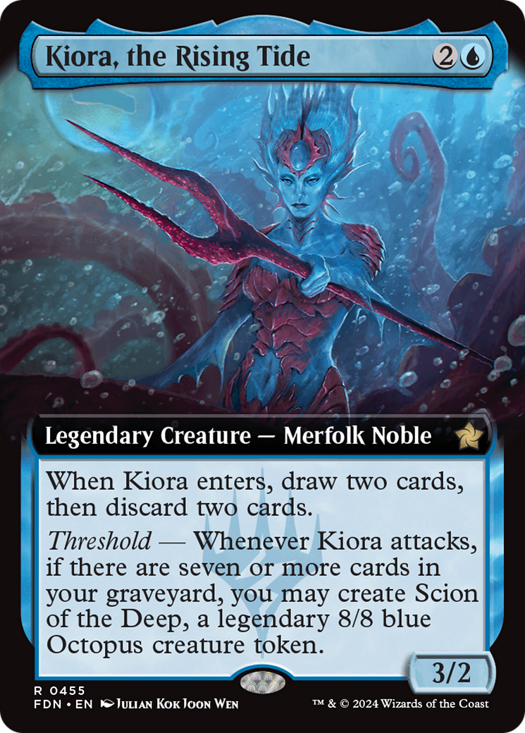 Kiora, the Rising Tide (Extended Art) [Foundations] | Gear Gaming Fayetteville