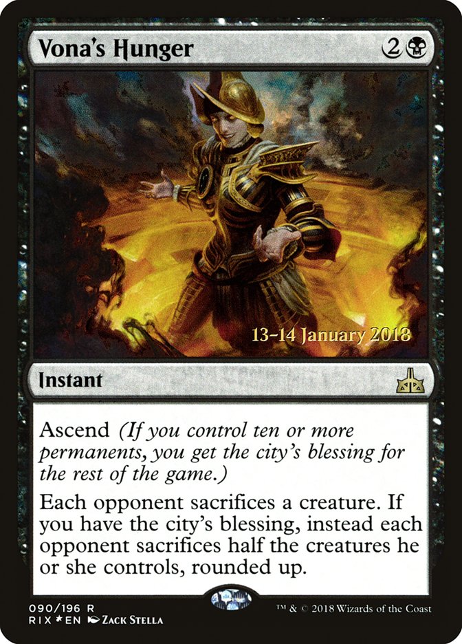 Vona's Hunger [Rivals of Ixalan Prerelease Promos] | Gear Gaming Fayetteville