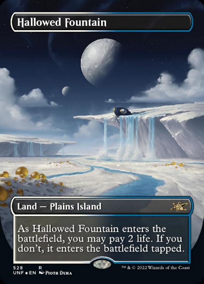 Hallowed Fountain (Borderless) (Galaxy Foil) [Unfinity] | Gear Gaming Fayetteville