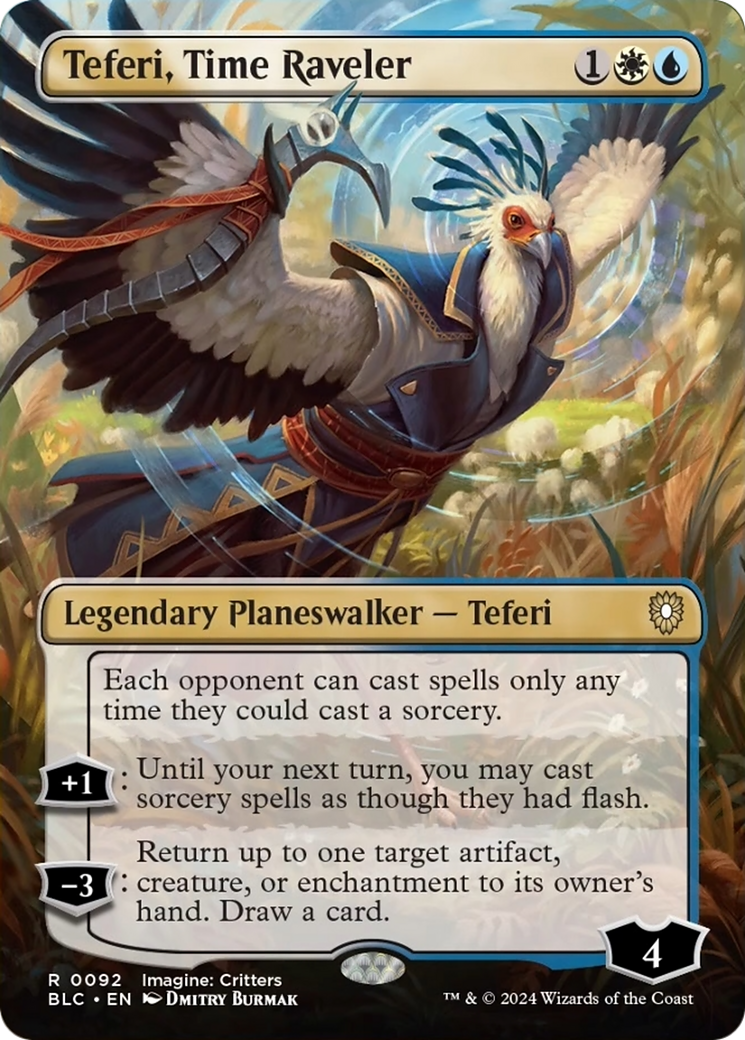 Teferi, Time Raveler (Borderless) [Bloomburrow Commander] | Gear Gaming Fayetteville