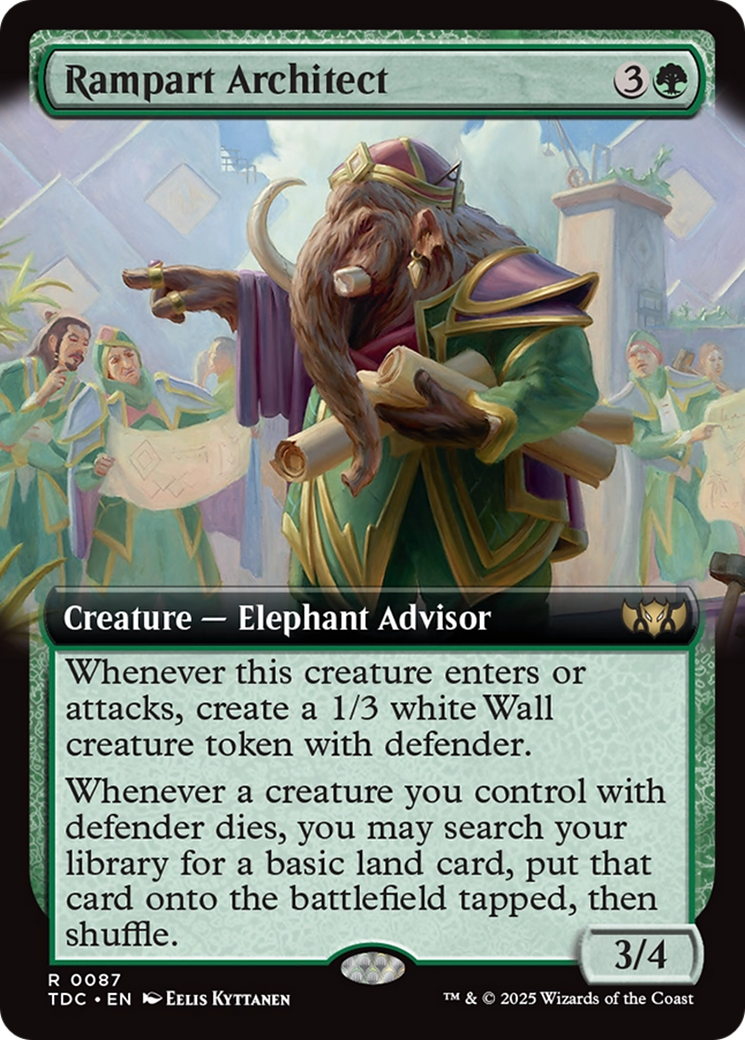 Rampart Architect (Extended Art) [Tarkir: Dragonstorm Commander] | Gear Gaming Fayetteville