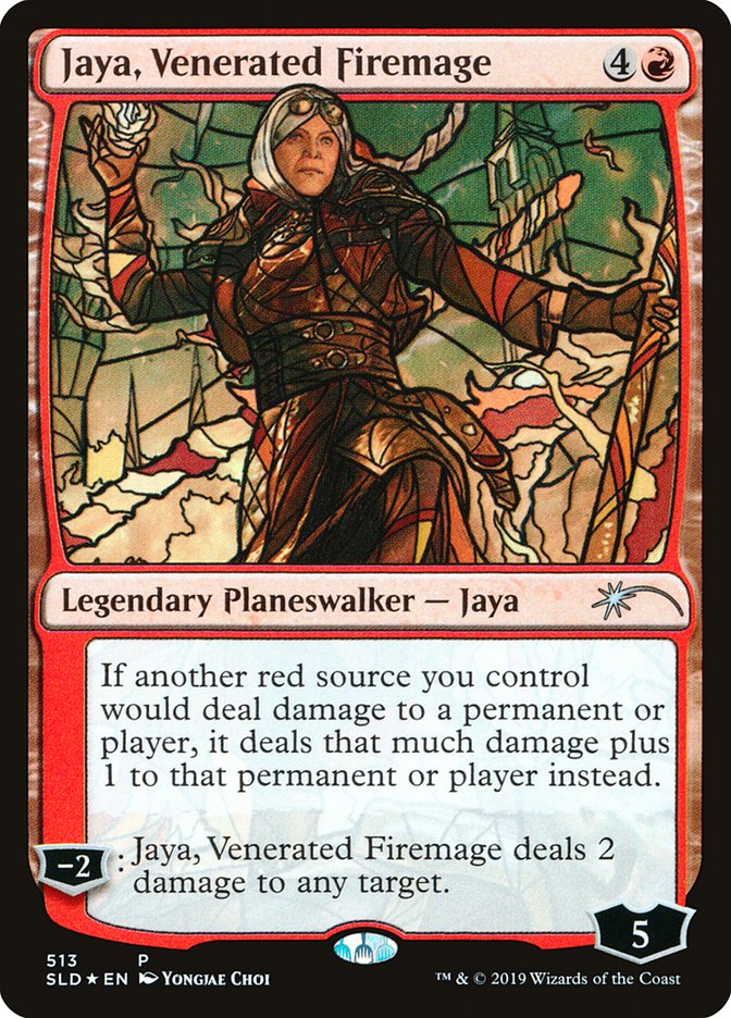 Jaya, Venerated Firemage (Stained Glass) [Secret Lair Drop Promos] | Gear Gaming Fayetteville