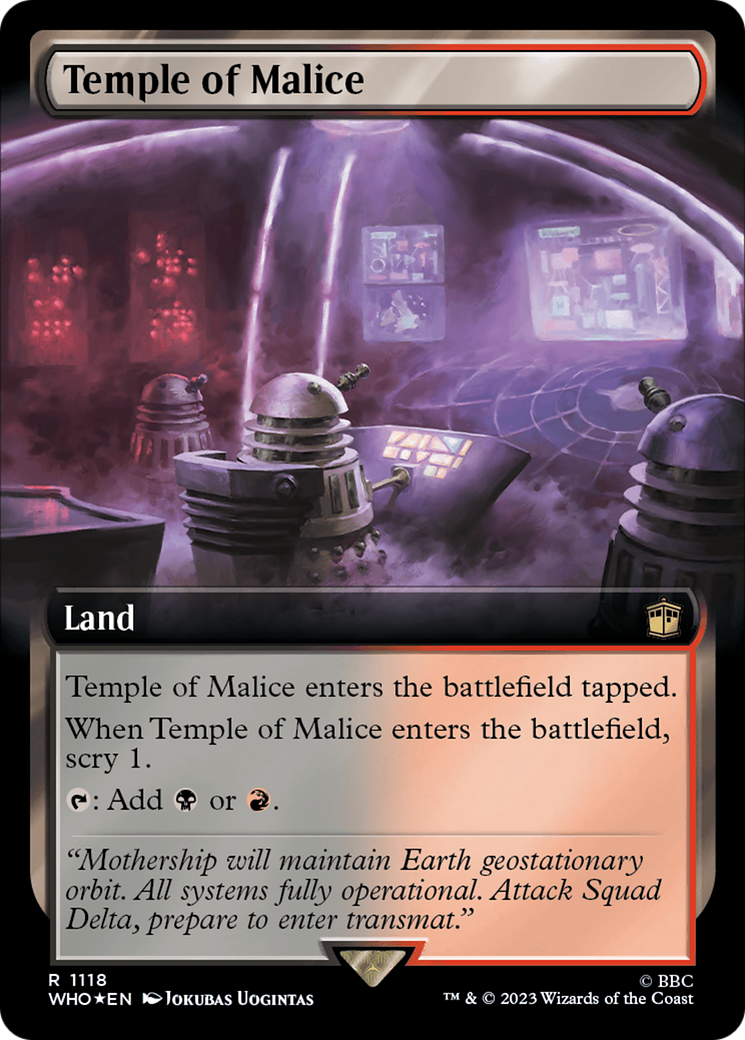 Temple of Malice (Extended Art) (Surge Foil) [Doctor Who] | Gear Gaming Fayetteville