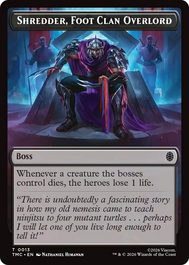 Shredder, Foot Clan Overlord [Teenage Mutant Ninja Turtles Commander Tokens] | Gear Gaming Fayetteville