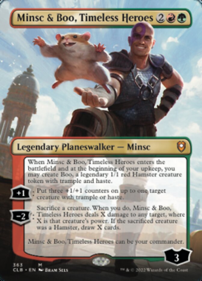 Minsc & Boo, Timeless Heroes (Borderless) [Commander Legends: Battle for Baldur's Gate] | Gear Gaming Fayetteville