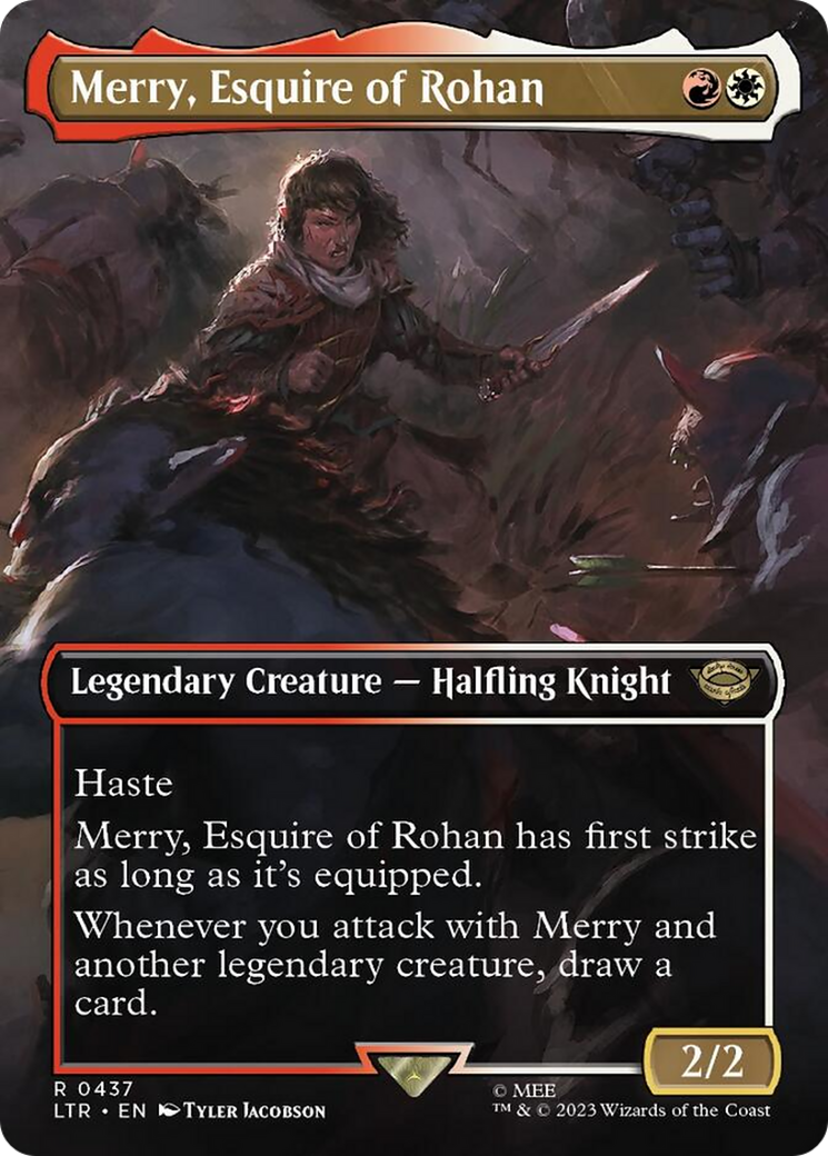 Merry, Esquire of Rohan (Borderless Alternate Art) [The Lord of the Rings: Tales of Middle-Earth] | Gear Gaming Fayetteville