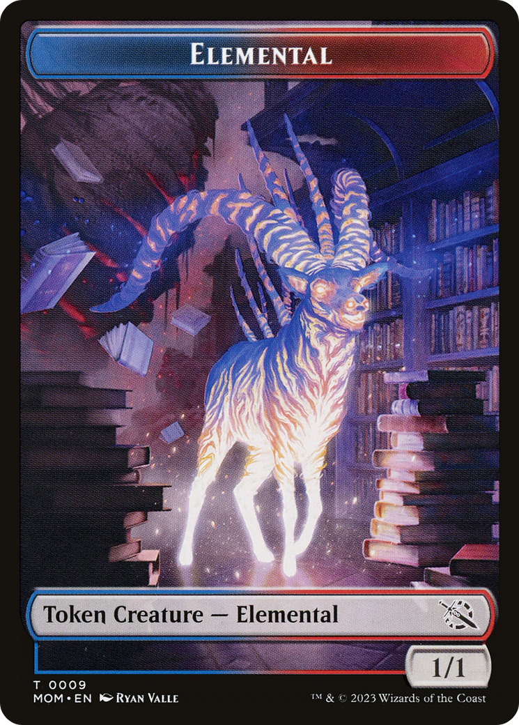 Elemental (09) // Dinosaur Double-Sided Token [March of the Machine Tokens] | Gear Gaming Fayetteville