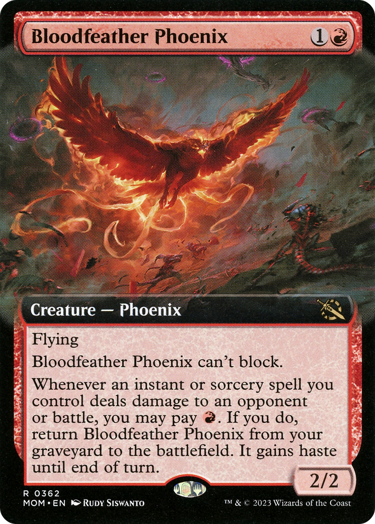 Bloodfeather Phoenix (Extended Art) [March of the Machine] | Gear Gaming Fayetteville