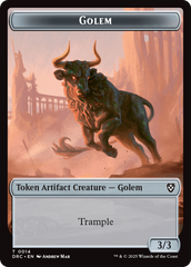 Golem (0014) // Golem (0015) Double-Sided Token [Aetherdrift Commander Tokens] | Gear Gaming Fayetteville
