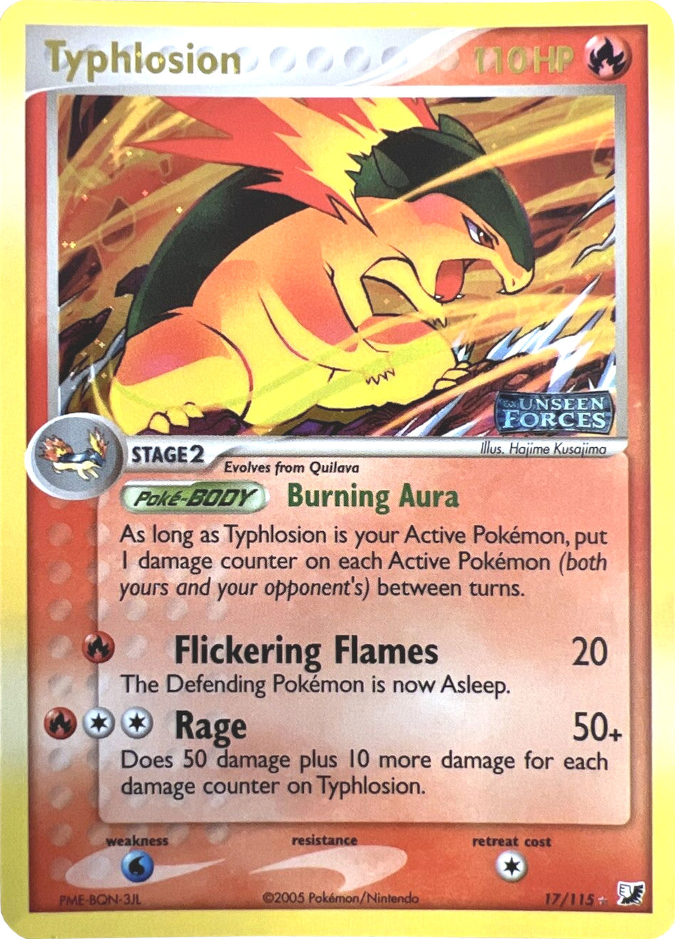 Typhlosion (17/115) (Stamped) [EX: Unseen Forces] | Gear Gaming Fayetteville