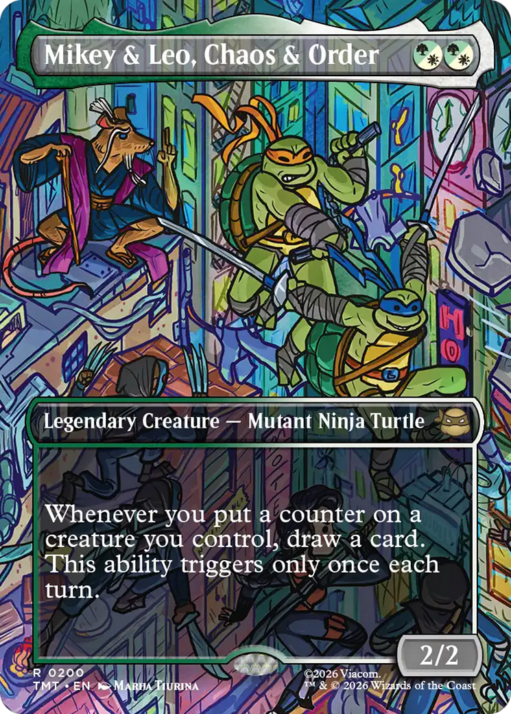 Mikey & Leo, Chaos & Order (Borderless) [Teenage Mutant Ninja Turtles] | Gear Gaming Fayetteville