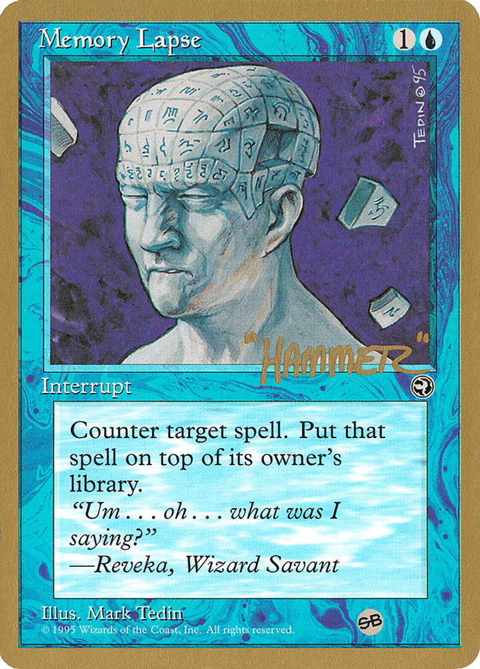 Memory Lapse (Runes) (Shawn "Hammer" Regnier) (SB) [Pro Tour Collector Set] | Gear Gaming Fayetteville