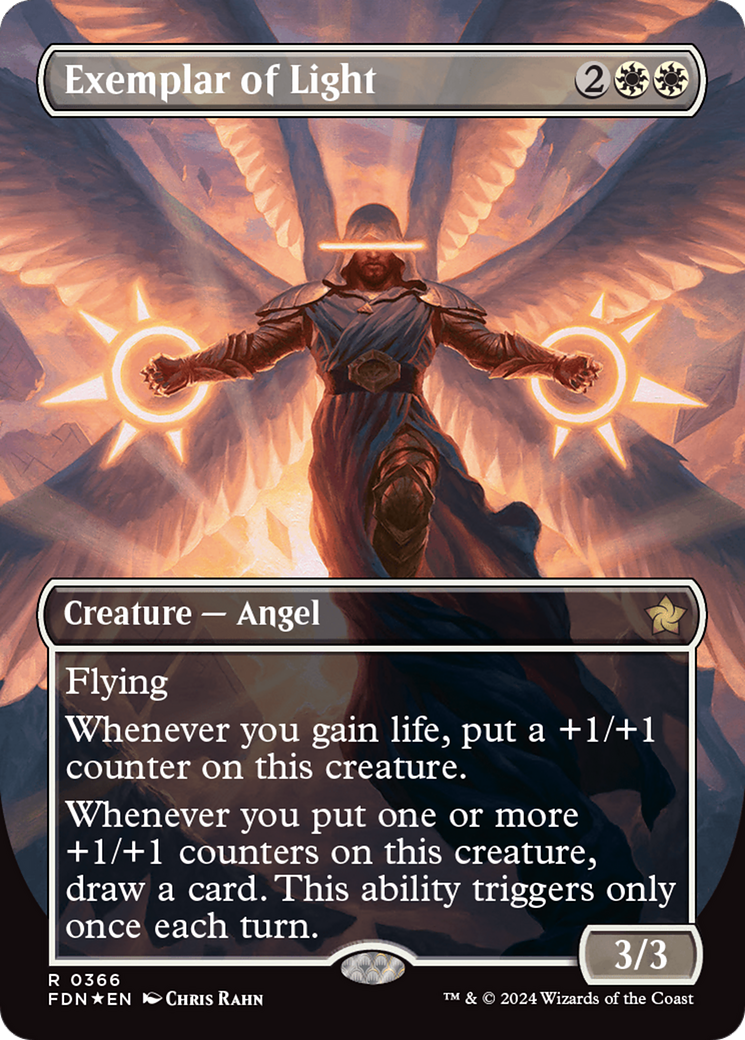Exemplar of Light (Borderless) (Mana Foil) [Foundations] | Gear Gaming Fayetteville