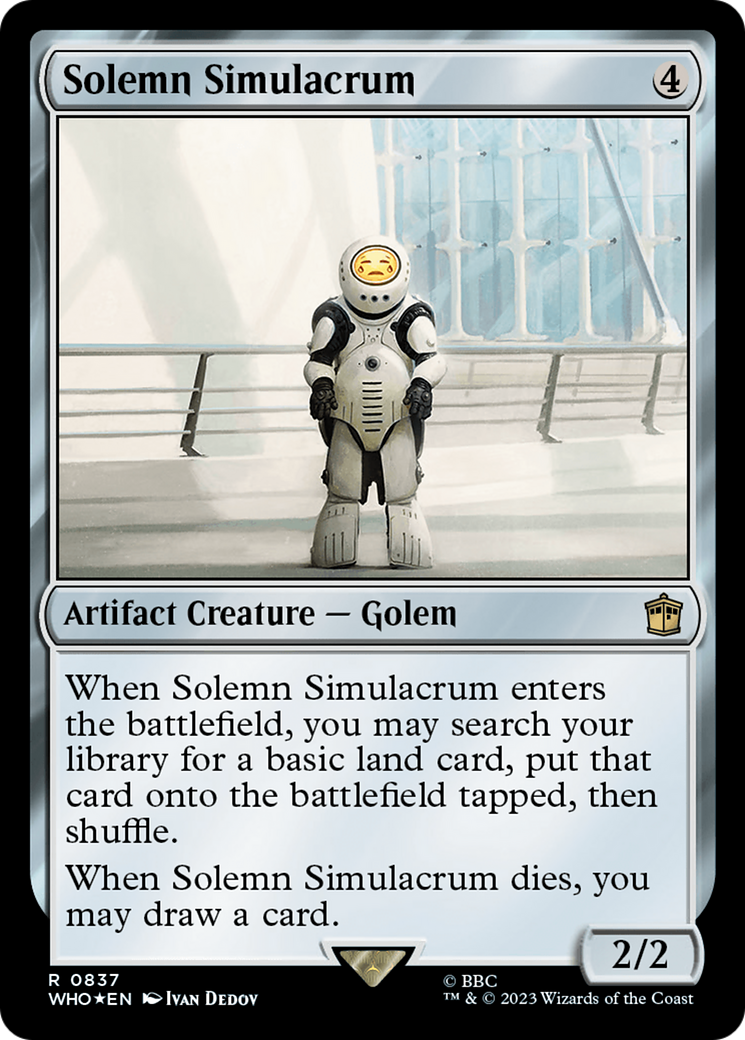 Solemn Simulacrum (Surge Foil) [Doctor Who] | Gear Gaming Fayetteville