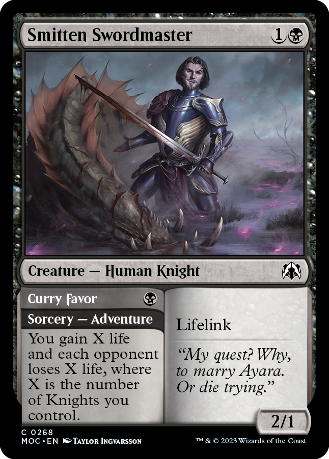 Smitten Swordmaster // Curry Favor [March of the Machine Commander] | Gear Gaming Fayetteville