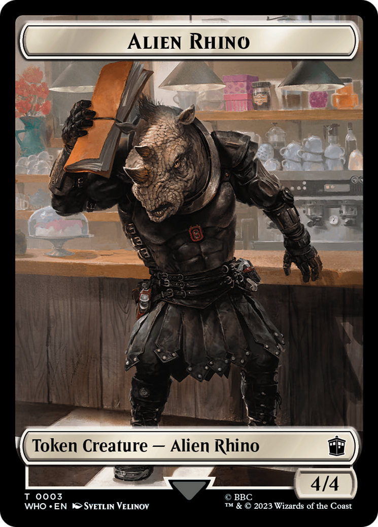 Alien Rhino // Cyberman Double-Sided Token [Doctor Who Tokens] | Gear Gaming Fayetteville