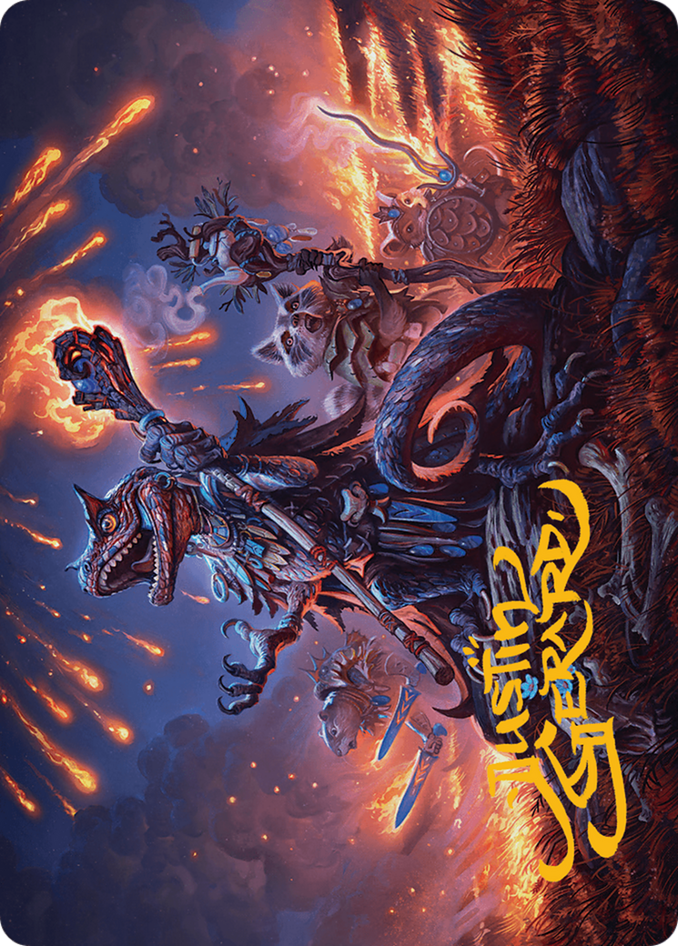 Valley Flamecaller Art Card (Gold-Stamped Signature) [Bloomburrow Art Series] | Gear Gaming Fayetteville