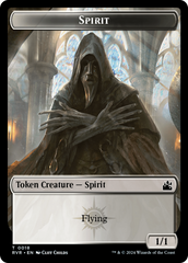 Spirit (0018) // Wurm Double-Sided Token [Ravnica Remastered Tokens] | Gear Gaming Fayetteville