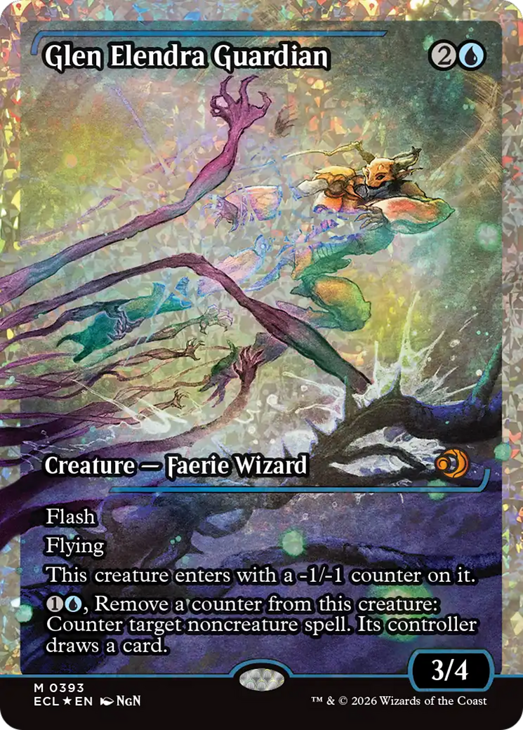 Glen Elendra Guardian (0393) (Showcase) (Fracture Foil) [Lorwyn Eclipsed] | Gear Gaming Fayetteville